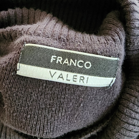 Franco Valeri Turtleneck Sweater Black Heavyweight Thick Women's Large - Picture 5 of 7